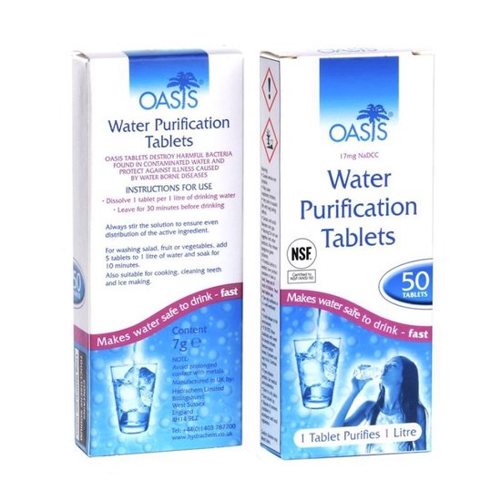 Waterzuivering tabletten
